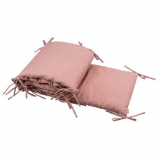 N74 - Cot Bumper Dusty pink and stars N74 - Cot Bumper Dusty pink and stars